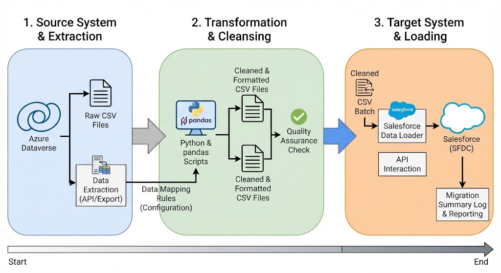 Data migration from the old directory database into the client's existing system
